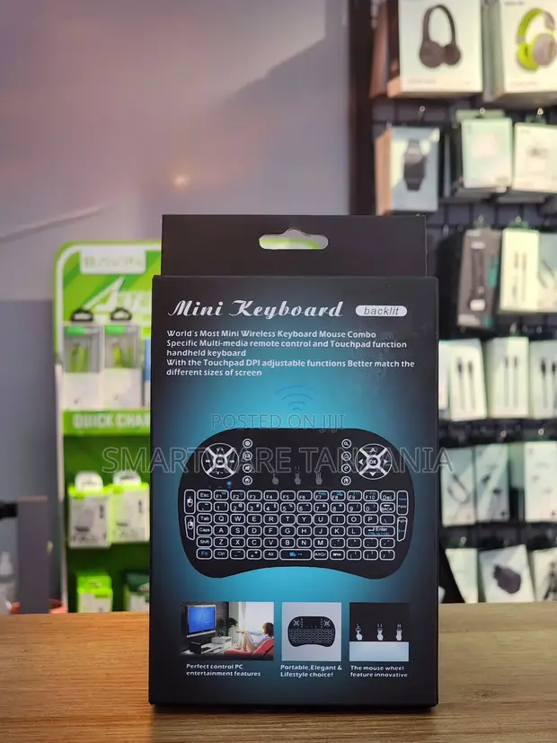 Mini Wireless Keyboard and Mouse Combo with Touchpad Backlit - 1