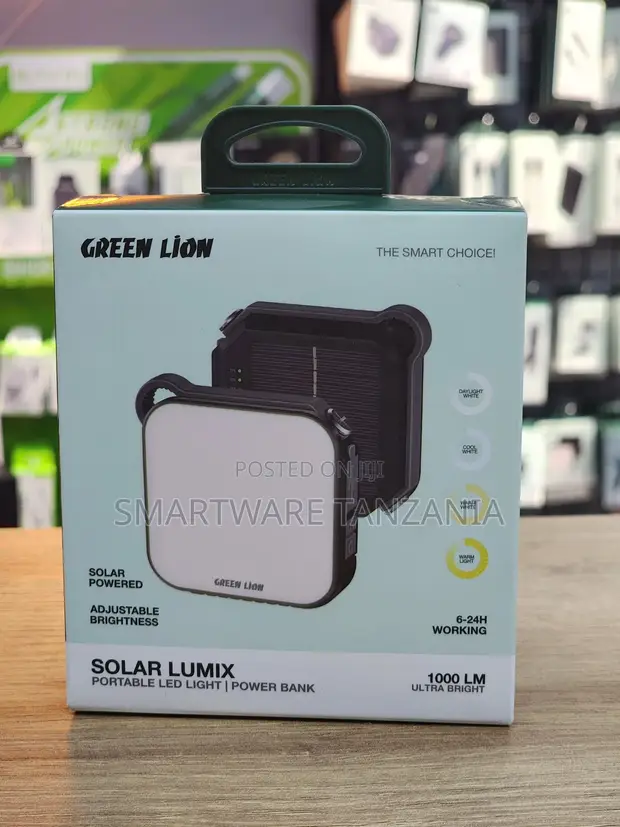 Green Lion Solar Lumix LED Power Bank, 1000 LM - 1
