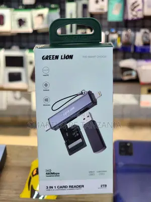 Green Lion 3-in-1 Card Reader USB-C to Lightning, Usaidizi wa 2TB