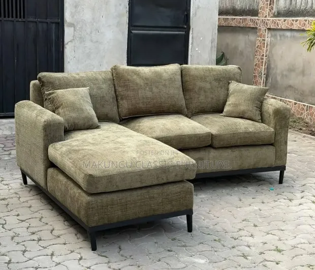 Modern L-Shaped Sofa - 4 Seater - 1