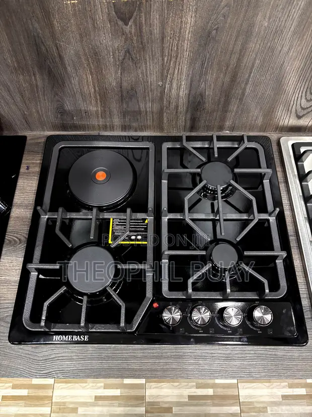 Homebase 3 Gas Burner & 1 Electric Plate Cooktop - 1