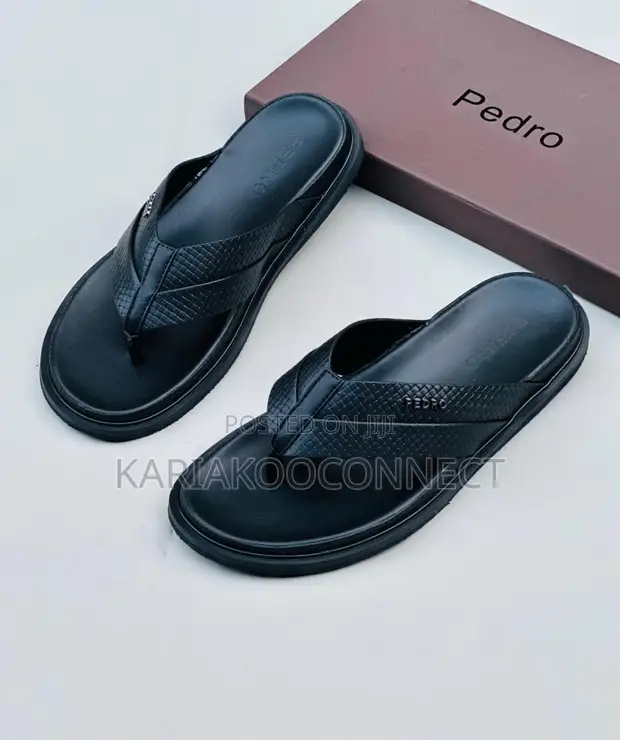 Pedro Men's Woven Leather Flip Flops - 1