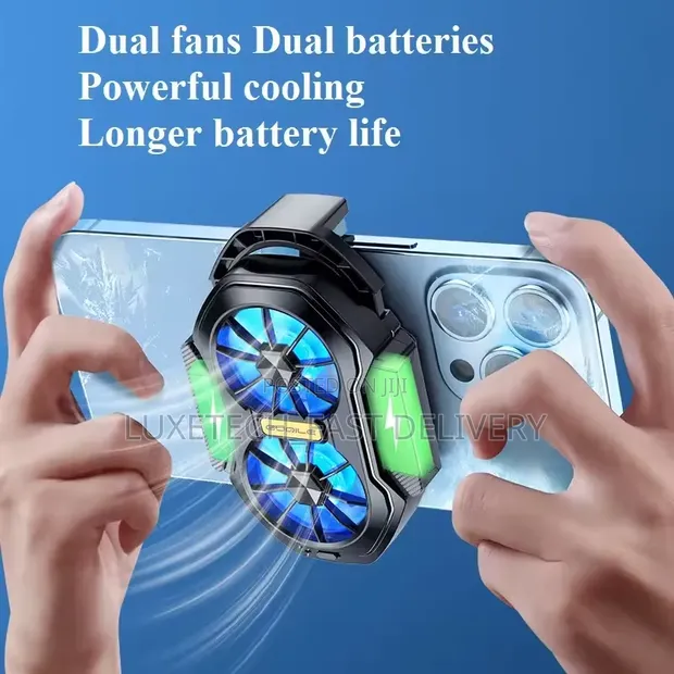 FS01 Mobile Phone Cooler - Dual Fan Rechargeable Gaming Clip - 1