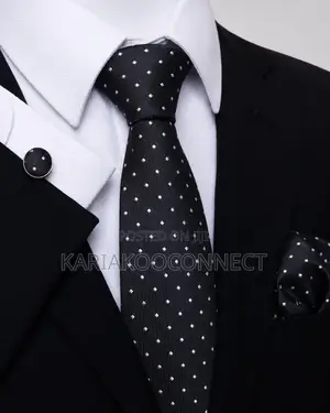 Men's Premium Silk Polka Dot Necktie Set