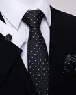 Men's Premium Silk Polka Dot Necktie Set - 1