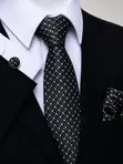 Men's Premium Silk Polka Dot Necktie Set - 2
