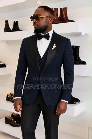 Mario Casas Black Diamond Three-Piece Suit