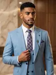 Mario Casas Milano Sky Slim-Fit 3-Piece Suit - 2