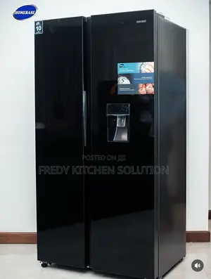 Brand New HOMEBASE HB3-88M Side-by-Side Refrigerator