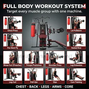 Fitality Multifunctional Three Station Gym Machine