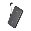 Anker Zolo 10000mAh Power Bank with Built-in Dual USB-C Cable (22.5W, Black) - 1