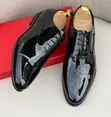 Viatu vya Oxford vya Wanaume vya Ngozi ya Patent - 4
