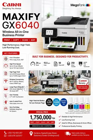 Canon Maxify GX6040 MegaTank Printer