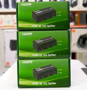 HDMI Splitter 1x2 - 4K Duplicate Video to 2 TVs