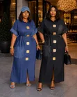 Mkusanyiko wa Gauni Refu za Denim za Wanawake za Kifahari - 4