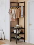 New Simple Corner Floor Clothing Rack - 4