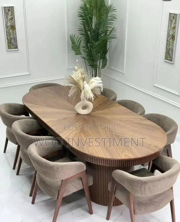 6-Seater Hardwood Dining Table - Muninga - 1
