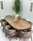 6-Seater Hardwood Dining Table - Muninga - 1