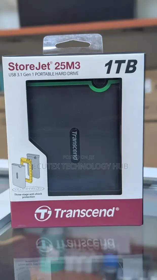 Transcend 1TB USB 3.0 External Hard Drive - 1