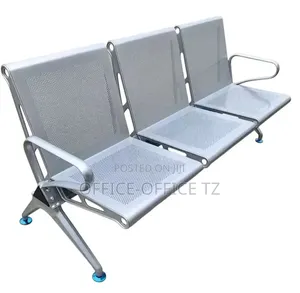 Modern 3-Seater Waiting Chair (Silver)