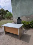 Wood-Mode Gray Office Chair and Desk - 3