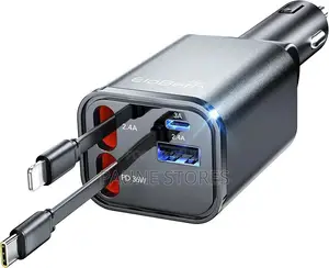 Chaja ya Gari ya Simu GE na Cables 2 (iPhone & Type-C)
