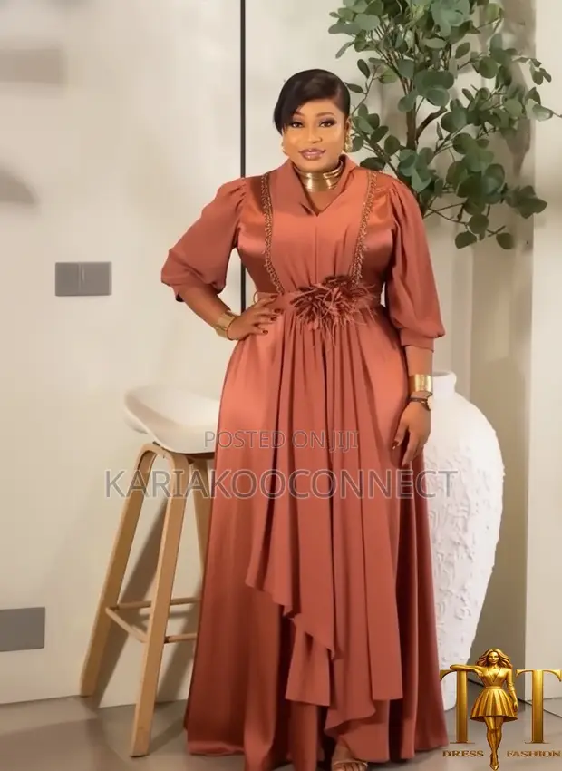 Elegant Satin Maxi Gown - 1