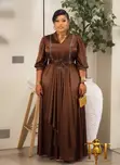 Elegant Satin Maxi Gown - 2