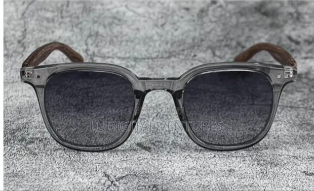 Vintage Sunglasses - Translucent Grey Frames, UV Protection - 1