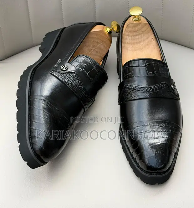 Clarks Croc-Embossed Penny Loafers - 1