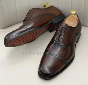 Viat Vya Oxford vya Ngozi vya Kawaida kwa Wanaume