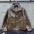 Men's Faux Leather Fleece-Lined Winter Bomber Jacket - 5