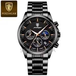 Poedagar Men's Chronograph Watch - Black