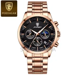 Poedagar Men's Chronograph Gold Watch