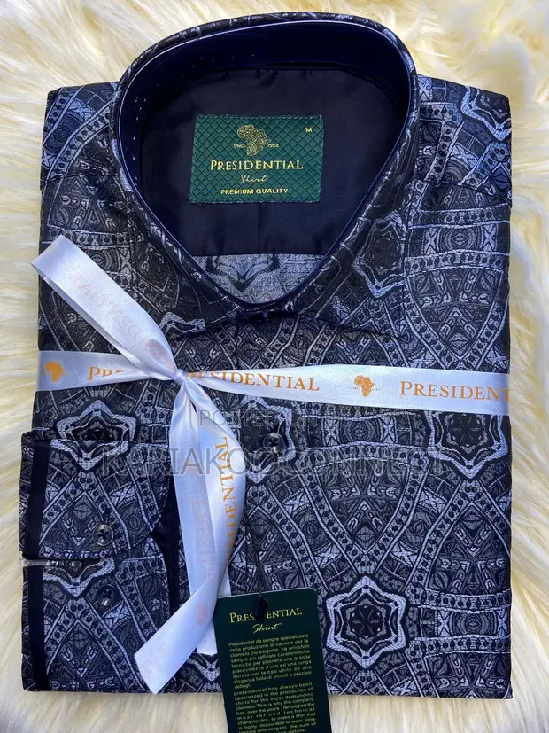 Presidential Men's Brocade Jacquard Print Shirt - 1