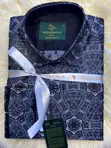 Presidential Men's Brocade Jacquard Print Shirt - 3