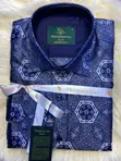 Presidential Men's Brocade Jacquard Print Shirt - 5