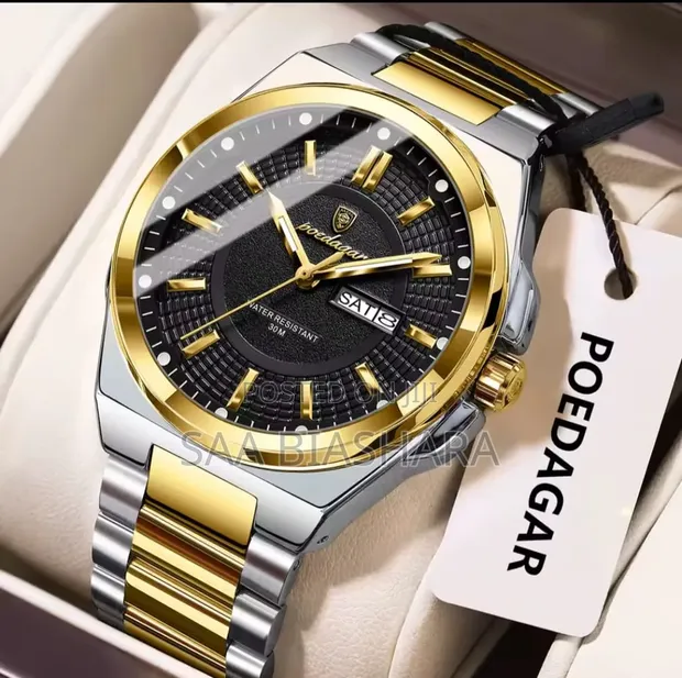 Poedagar 869 Quartz Watch - Gold, Silver, Black - 1