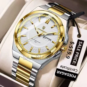 Poedagar 869 Quartz Watch - Silver, Gold, White