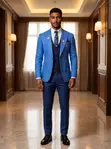 Marshalino Sky Blue Three-Piece Suit - 1