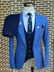 Marshalino Sky Blue Three-Piece Suit - 2