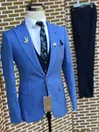 Marshalino Sky Blue Three-Piece Suit - 3
