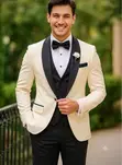 Ivory & Black Contrast Tuxedo - 2