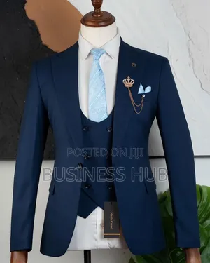 Suti ya Mfumo wa Rangi ya Bluu Nyeusi