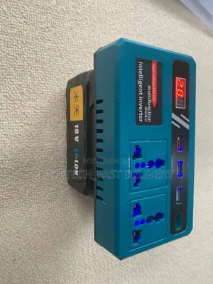 120W Portable Power Inverter for 18V-21V Batteries (AC/USB/Type-C)