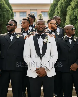 Brand Fashion Suit - White & Black