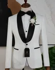 Brand Fashion Suit - White & Black - 4