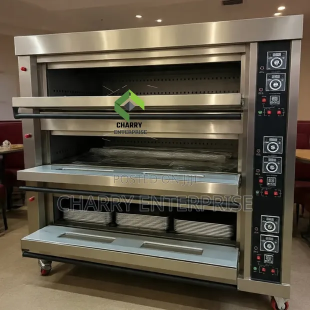 Heavy Duty Commercial Electric Oven - 3 Deck, 9 Trays - 1