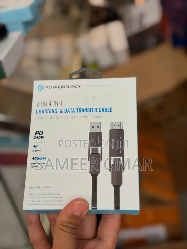 Powerology Vion 4-in-1 Cable (240W PD, 40Gbps) - 1
