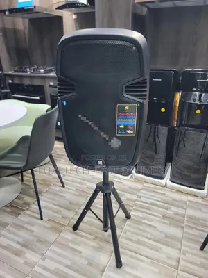 RichSound 15" Portable Rechargeable Party Speaker with 2 Wireless Mics